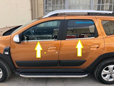 Dacia Duster Krom Cam Çıtası 4 Kapı 2018 Ve üzeri Paslanmaz Çelik