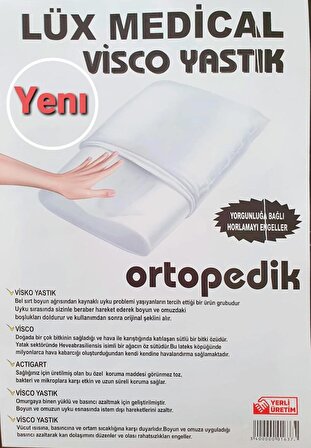 Ortopedik Visco Yastık Boyun Fıtığı, Düzleşmesi, Ağrısı Için Destekli Lüks Ortopedik Yastık