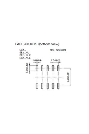 5v Eb2-5nu Smd Röle Dpdt 1a Eb2 Series Non Latching Eb2 Series Smd Low Signal Relay