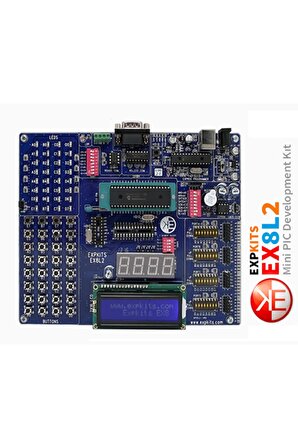 Ex8l2 Pıc Geliştirme Kartı Mini Pıc Development Kit+ 18f4520 +lcd