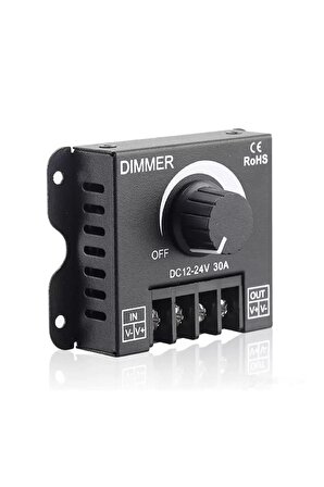 Dc 12v 24v 30a Led Sürücü Dimmer 360w 720w Voltaj Ayarlı Ampul