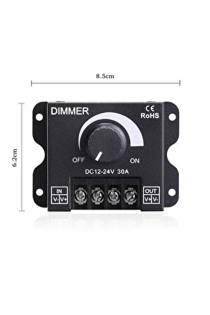 Dc 12v 24v 30a Led Sürücü Dimmer 360w 720w Voltaj Ayarlı Ampul