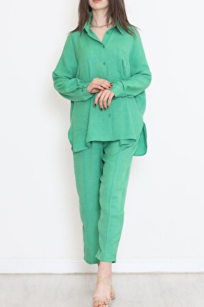 AKSU Keten Kimono Takım Yeşil - 16451.1059.