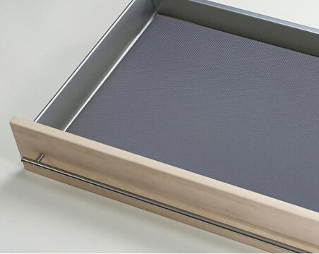 48 cm x 1 m - açık gri kumaş desenli Çekmece İçi Kaydırmaz Halı ,  dolap içi raf örtüsü