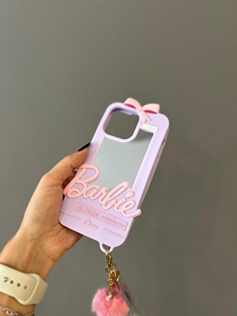 Iphone 12 / 12 Pro Uyumlu Silikon Aynalı Barbie Kılıf