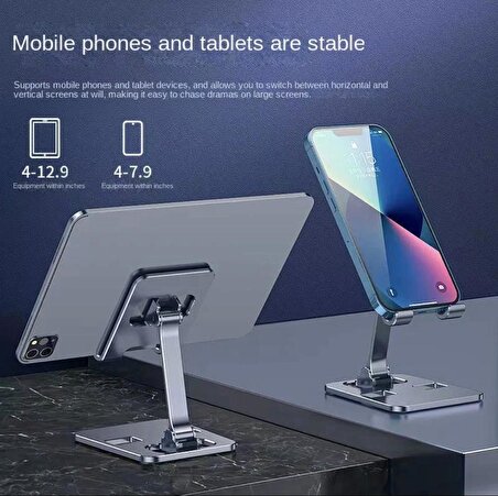 Masaüstü Metal Katlanabilir Telefon Ve Tablet Tutucu Bracket