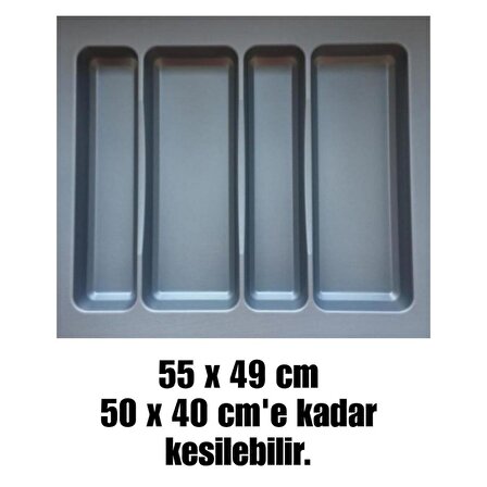 Almital 55X49 Cm_Antrasit Plastik Mikro Kabartma Desenli Kepçelik  - Ücretsiz Kesim