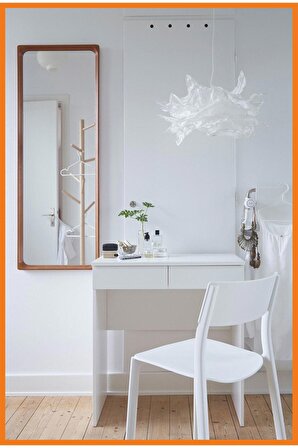 Brimnes Aynalı Makyaj Masası 70 X 42 Cm Beyaz Renk Düzenleyici Bölmesi