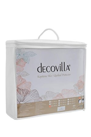 Decovilla Kapitone Köşe Lastikli 60 x 120 Su Geçirmez Alez Beyaz