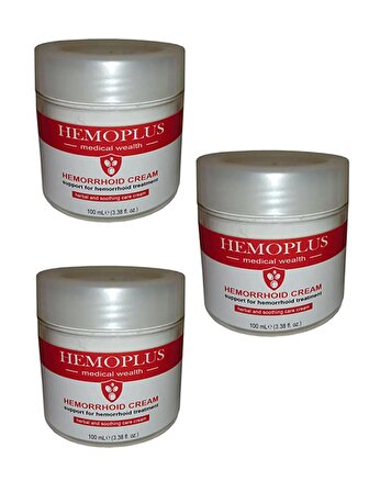 3 Adet Hemoplus Hemo-roid Basur Kremi 100 ml
