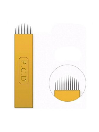 12 Pin U Altın Sarı PCD Microblading İğnesi