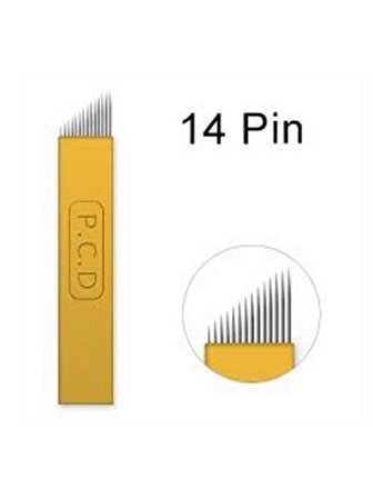 14' Pin Altın Sarı PCD Microblading İğnesi