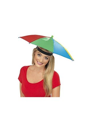 Şemsiye Lastikli Plaj Yazlık Kafa Şemsiyesi Güneşten Korunmak Için Şapka Şemsiye Güneş Koruyucu