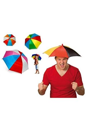 Şemsiye Lastikli Plaj Yazlık Kafa Şemsiyesi Güneşten Korunmak Için Şapka Şemsiye Güneş Koruyucu