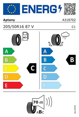 Aptany 205/50 R16 87V RA301 Oto Yaz Lastiği 2023