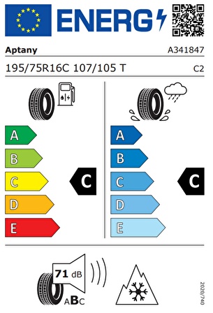 Aptany 195/75 R16C 107/105R RC513 Hafif Ticari 4 Mevsim Lastiği 2023