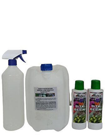  Çiçek ve Bitkiler için Mantar ve Küf Koruyucu 5000 ml + 2 Adet Bitki Besini Hediyeli