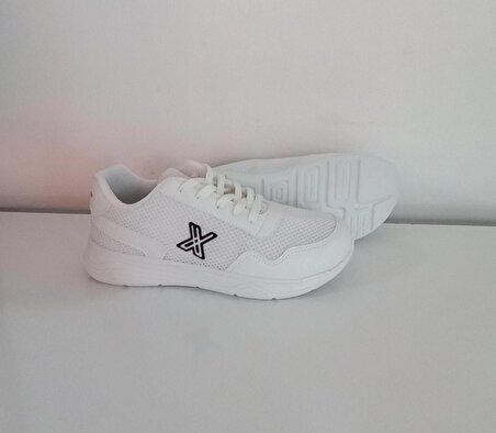 Beyaz 03682 Tekstil Bağcıklı Kadın Sneaker Spor Ayakkabı