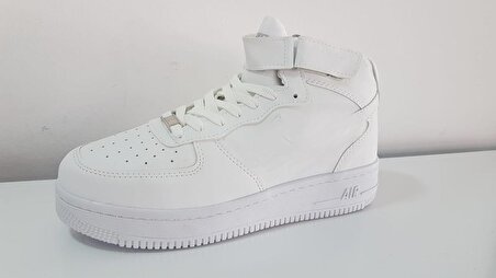 Beyaz Erkek Uzun 0411 Günlük Sneaker Spor Ayakkabı