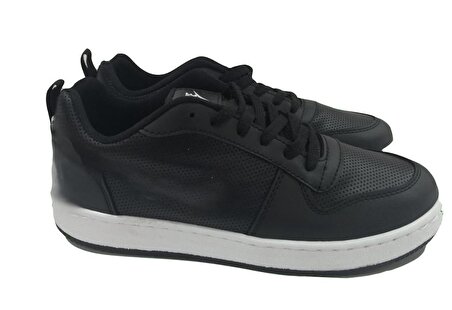 Siyah Court Bağcıklı Erkek Sneaker Spor Ayakkabısı