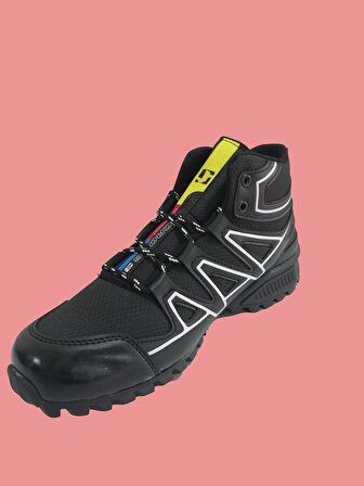 Siyah Slm Uzun Bağcıklı Erkek Sneaker Spor Ayakkabısı