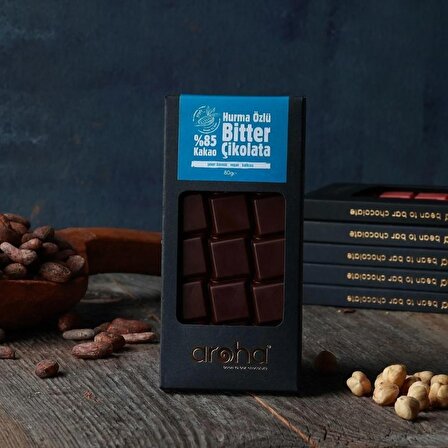 %85 Kakao Hurmaözlü Bitter Çikolata. 80 Gr.