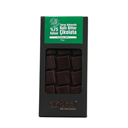 %75 Kakao, Tarsos Ballı Bitter Çikolata. 80 Gr.