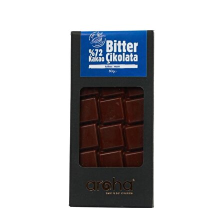 %72 Kakao, Bitter Çikolata. 80 Gr.