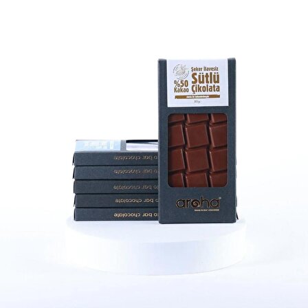Avantajlı Fiyat-% 50 Kakao, Şekersiz, Diyabetik, Stevialı Sütlü Çikolata