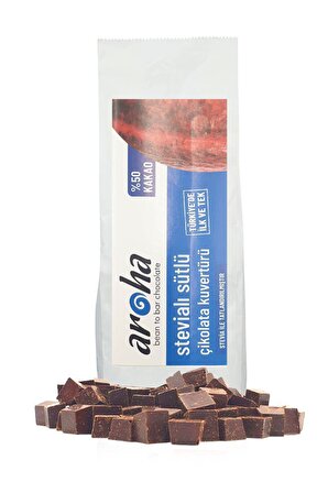 Kuvertür-% 50 Kakao, Stevialı Sutlu Cikolata