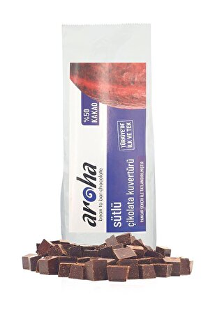 Kuvertür-%50 Kakao,Yüksek Kakaolu Sutlu Cikolata