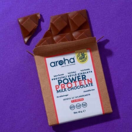Yüksek Proteinli Şekersiz Sütlü Çikolata. 5 ADET X 40 Gr.