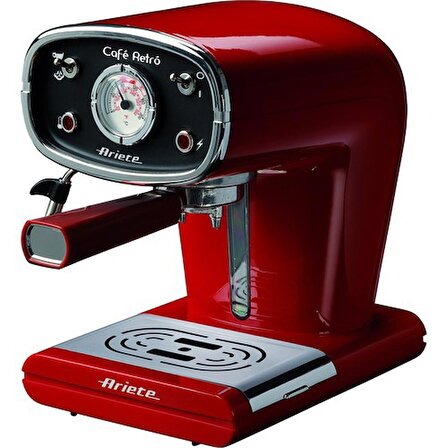TEŞHİR-Ariete Ceffe Retro Cappuccinoespresso Makinesi Kırmızı