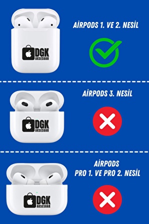 AirPods 1. ve 2. Nesil Uyumlu Koruyucu Bluetooth Silikon 360 Kulaklık Kılıfı Haki