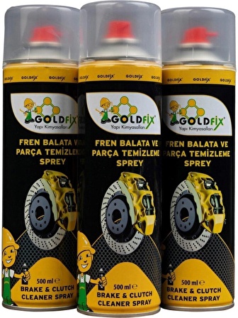 Goldfix Fren Balata ve Parça Temizleme Sprey 500 ml (350GR) x 3 Adet