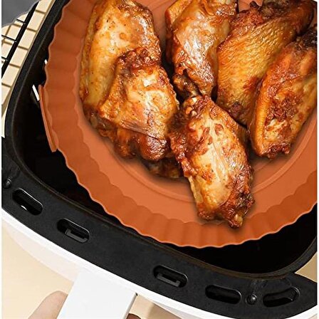 BUFFER® Renkli Isıya Dayanıklı Yıkanılabilir Silikon Fırın Ve Airfryer Yuvarlak Pişirme Matı 20 Cm
