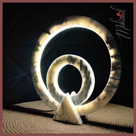 yuvarlak mermer masa lambası Led Işık dekoratif Aydınlatma ve Gece Lambası Abajur lambader