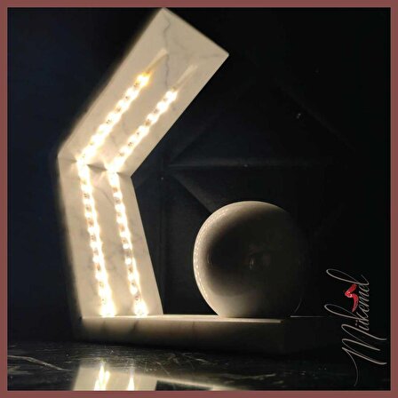 mermer Led Işık Dekoratif masa lambası, Aydınlatma ve Gece Lambası salon ofis Abajur lambader