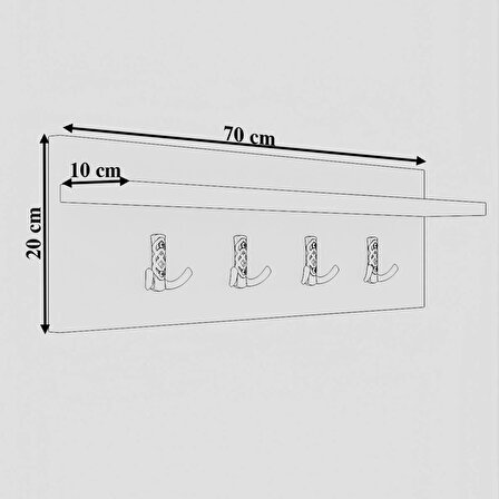 Duvar Askısı Anahtarlık,raflık, Mutfak Askısı, Salon Oturma Odası Elbise Askısı Mdf