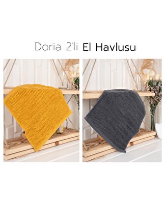 Doria El Havlusu 2'li Sarı & Antrasit