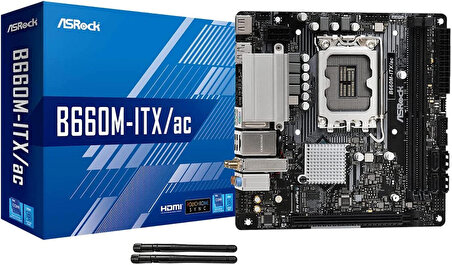 Asrock B660M-ITX/ac Intel B660 LGA 1700 DDR4 5000 MHz Masaüstü Anakart