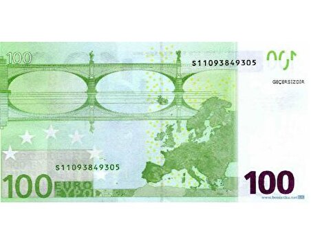 Düğün Şaka Parası - 100 Adet 100 Euro
