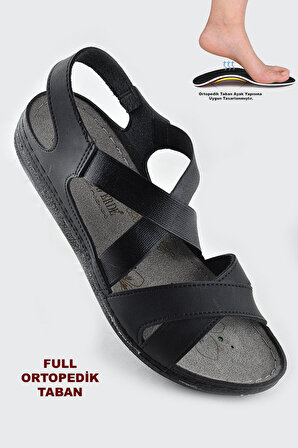 Carlaverde 140741 Anatomik TAM Ortopedik Kadın Sandalet Ayakkabı Yeni Sezon
