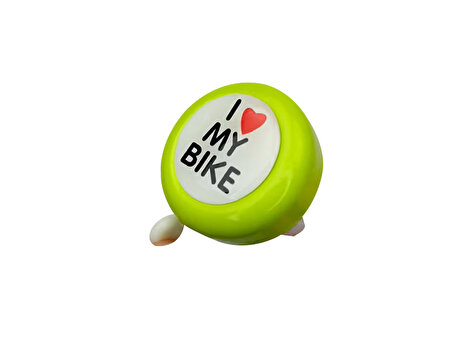 Plus I Love My Bike Metal Sağlam Bisiklet Zili Yeşil