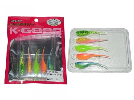 Mutant 3508 Sclops Sübye 7.5cm Aromalı LRF Silikon Suni Yem 5'li Set