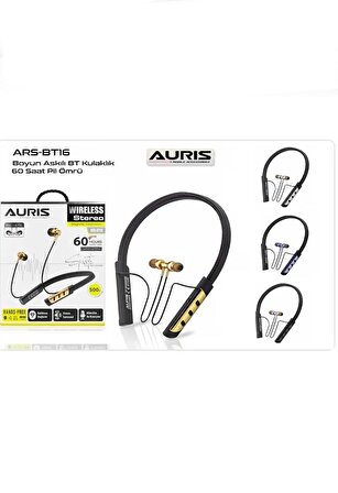 Auris BT16 Kablosuz Wireless Bluetooth Kulaklık 60 Saat Kesintisiz Müzik