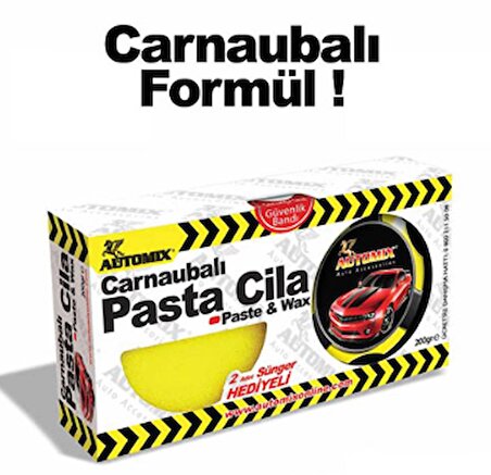 Automix Carnaubalı Pasta Cila Seti 200 gr 2 Adet Sünger Hediyeli