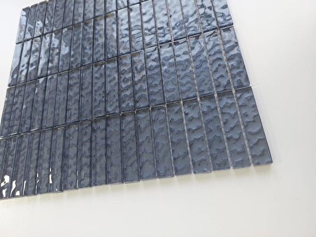 Mutfak Tezgah Arası İç ve Dış Kaplama Dekorasyon Uygulamaları Için 15X73X6 mm Kristal Cam Mozaik