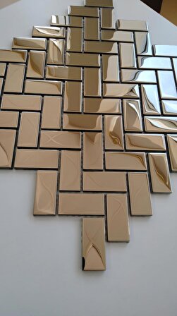 Mutfak Tezgah Arası Ve Iç Dekorasyon Için 23x48x4 Mm Kristal Cam Mozaik