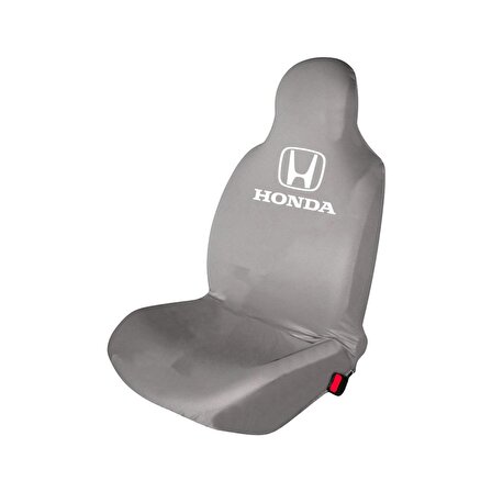 Honda Civic Penye Oto Koltuk Kılıfı - Marka Logo Baskılı - Gri